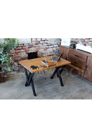 Ahşap Çalışma Ve Bilgisayar Masası-70x120x76 Cm Açık Ceviz