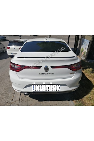 OtoÇizgi Renault Megane 4 Sedan Kasa Bagaj Üstü Spoiler Piano Black-Beyaz OtoÇizgi