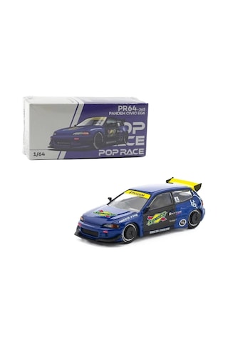 Pop Race Honda Civic Eg6 Pandem Blue Sunoco 365 1/64