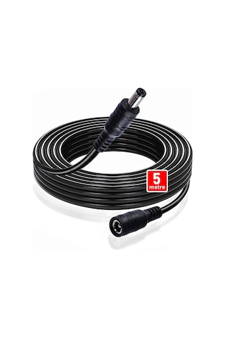 5 Metre Power Adaptör Uzatma Kablosu Wifi Kamera, Cctv Kamera 12v Dişi / Erkek 5 Metre Ekstra Uzunluk: Prizden Uzak Noktalara Kurulan Wifi Kamera, Cctv Kamera Ve Yönlendirici Cihazları İçin Ek Adaptör Veya Priz Çekme Zorunluluğunu Ortadan Kaldırır.