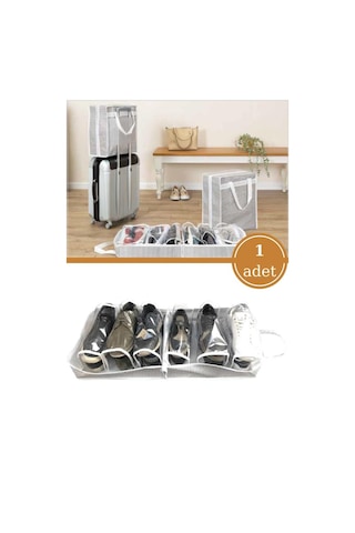 Flosoft 6 Bölmeli Ayakkabı Hurcu, Seyahat Tipi Çok Amaçlı Ayakkabı Saklama Çantası Düzenleyici