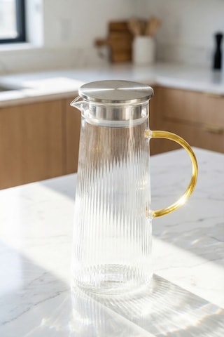 Pureglass Metal Kapaklı Cam Sürahi - 1650 Ml