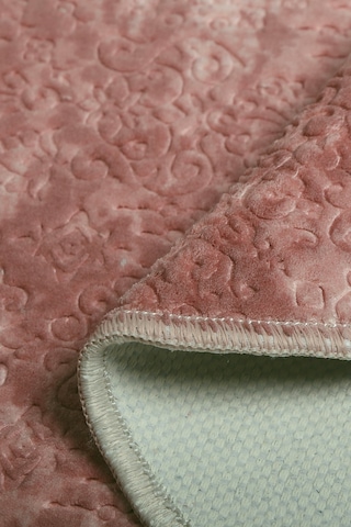Nova Pembe Yuvarlak 160x160 Cm Büyük Ebat Banyo Halısı Kaymaz Pembe
