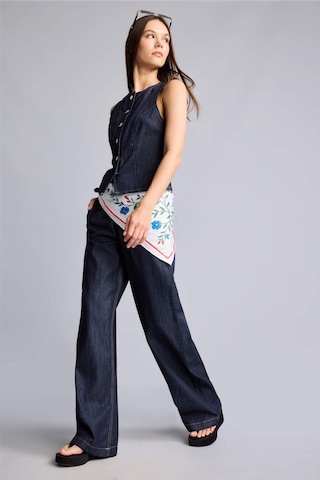 Defacto Wide Leg Cepli İndigo Jean Pantolon I0072ax26hsnm82 Mavi-nm82