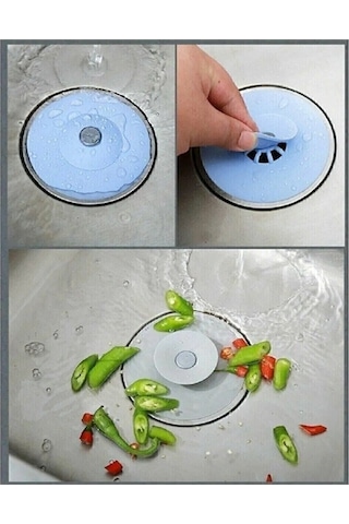 3 Adet Lavabo Ve Küvet Tıkacı Süzgeci Mutfak Banyo Gider Tıpası Kapağı Tıkaç Süzgeç Plastik Diğer