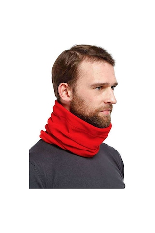 Royaleks Polar Unisex İpli Bere Ve Boyunluk Kırmızı Diğer