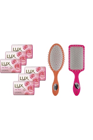 Lux Sabun 80gr Soft Touch 6 Adet Saç Fön Fırçası Renkli Tarak