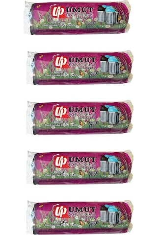 Umut 2 Kat Endüstriyel Jumbo Çöp Torbası Poşeti  Siyah 600 G 5 x 10'lu 80 x 110 CM