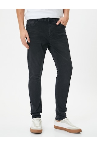 Koton Super Skinny Fit Justin Jean Kot Pantolon Siyah 4SAM40021ND 4SAM40021ND999 Siyah