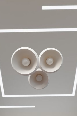 Retro Rustik Model Modern Beton Görünümlü 3'lü Beyaz Sarkıt Avize Cafe Yatak Odası Ofis Salon Mutfak Beyaz