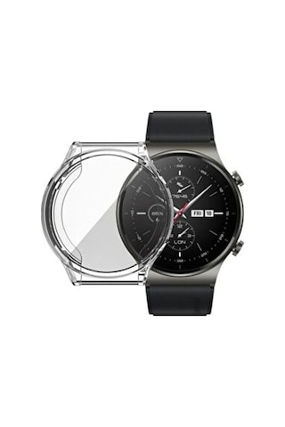 Huawei Gt 3 - 42Mm 360 Tam Koruma Silikon Kılıf (542847935)-Şeffaf