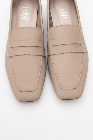 Luvishoes Luvi Shoes Morne Bej Cilt Hakiki Deri Kadın Loafer Ayakkabı BEJ CILT Bej