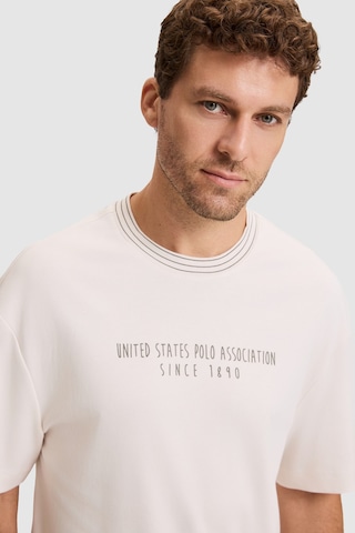 U.S. Polo Assn. Erkek Krem Tişört 50326976 Vr071
