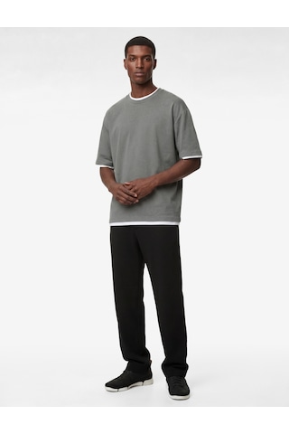 Koton Regular Fit Kısa Kollu Bisiklet Yaka Pamuklu Basic Tişört Yeşil 6sam10287mk