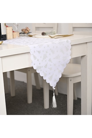 Sones Noel Masa Dekorasyonu Bronz Masa Örtüsü Tatil Dekorasyon Malzemeleri Gümüş Ağaç Gümüş