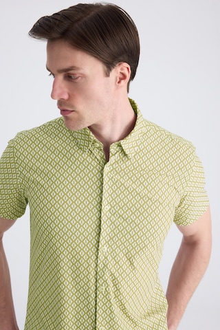 Twn Slim Fit Bej Baskılı Easy Iron Gömlek 4ec02ad042802 Bej