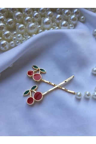 Kadın Gold Kiraz Model Tel Toka 2'li Gold