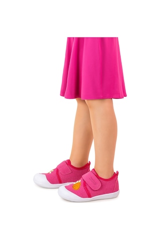 Kiko Kids Strawberry Cırtlı Kız Bebek İlk Adım Panduf Ayakkabı Fuşya