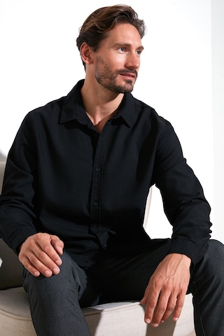 Buratti Streç Pamuklu Regular Fit Erkek Gömlek Cf25W128861 Siyah