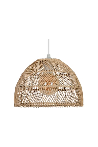 30 Cm Rattan Tekli Sarkıt Bej
