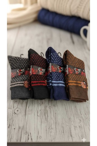 Yün Çorap 4'lü Paket Asorti Set 1