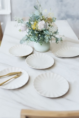 Keramika Beyaz Sirius Pasta Tabağı 22 Cm 6 Adet 004 Beyaz