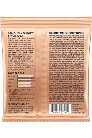 Ernie Ball P02224 - Turbo Slinky Nickel Wound 9.5-46 Elektro Gita