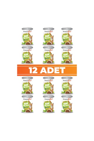 Wondercat Tavuklu Yetişkin Kedi Konservesi 400gr X 12 Adet