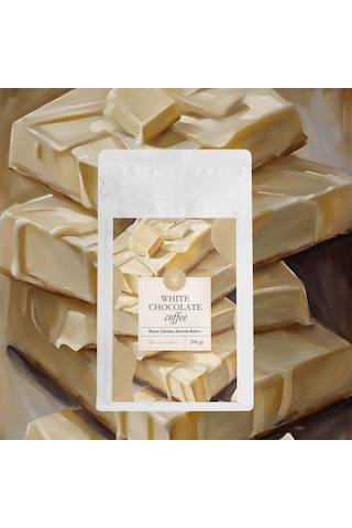 Mim And More White Chocolate Coffe Beyaz Çikolata Aromalı Kahve Çekirdek Kahve 200 G