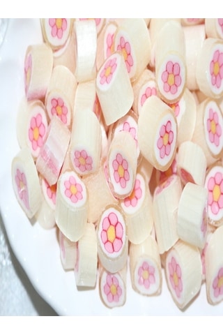 Pembe Çiçek Desenli Lolly Akide Şeker 1000 Gr.