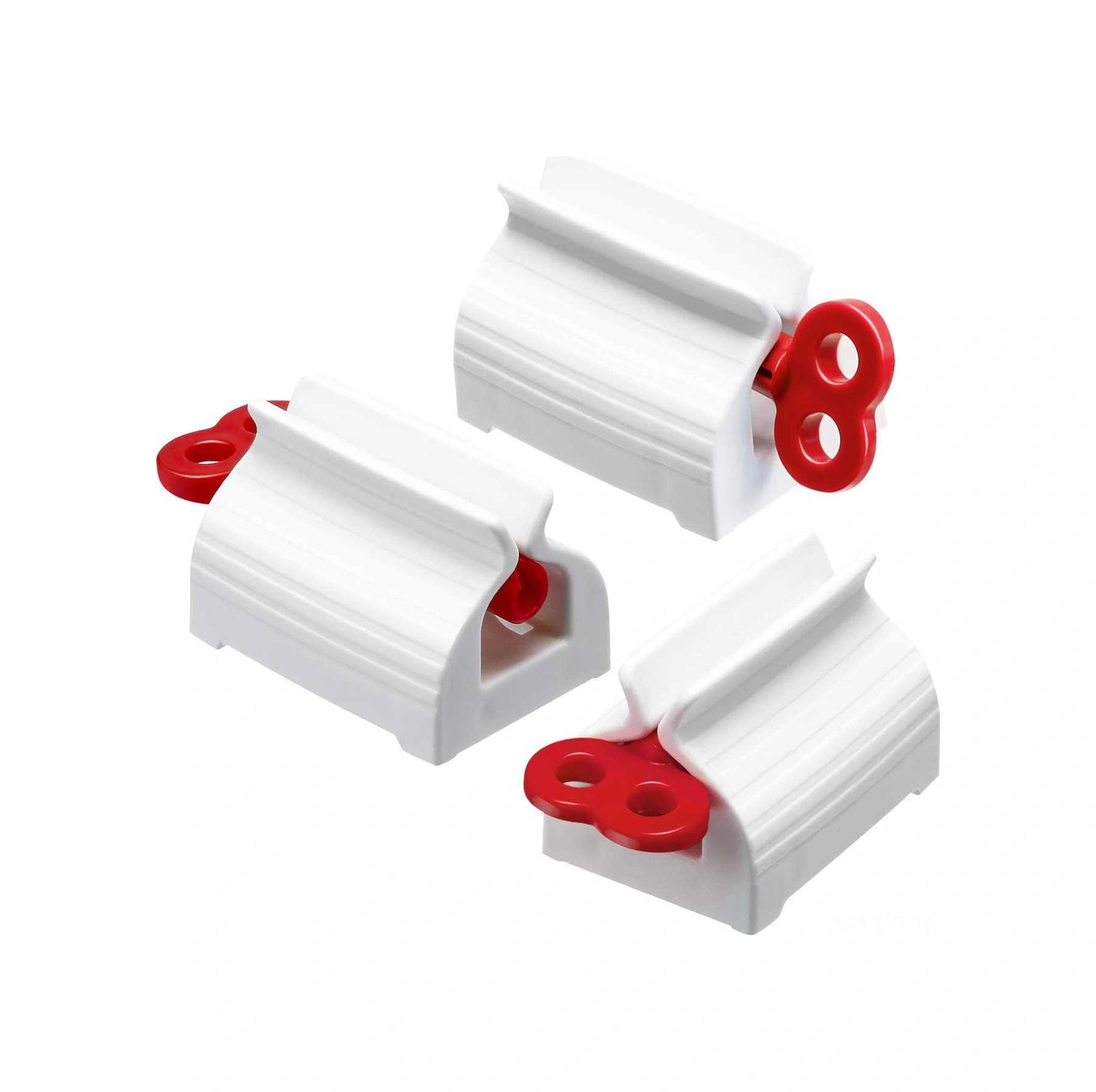 Youtek 3 Adet Kırmızı Dikey Manuel Diş Macunu Sıkıcı - Abs Malzeme, Kaymaz Altı, Krem Ve Diş Macunu İçin Uygun Kırmızı