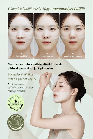 Luvum Şeffaflaşan Kore Eriyen Maske Cica Yatıştırıcı Calming Repair Cica Gel Mask 16 ML