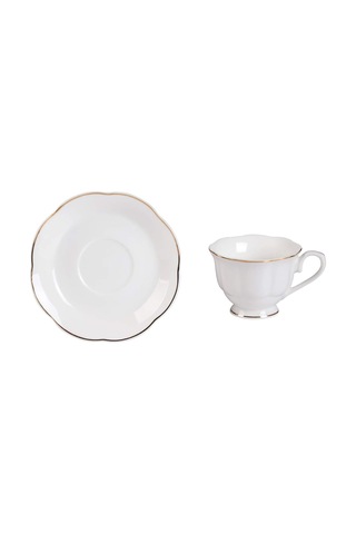 Yeni Bone China Modern Zarif Tasarım Espresso Kahve Fincanları Ve Tabakları Seti 6'li 80 Ml 3 Oz Küçük Beyaz Mini Bardak Seti Altın Kenar Saplı Çok Renkli