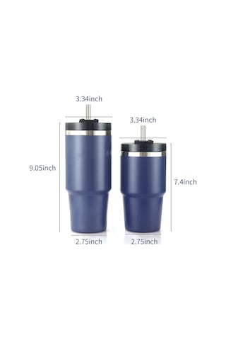 Hangfox 304 Paslanmaz Çelik Isı Saklama Bardak, 20oz, Pipetli Kapaklı, 6-12 Saat Sıcak/soğuk Tutar, Araçta/kahve/sokak Kullanıma Uygun