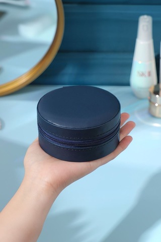 Chavin Deri Seyahat Yüzük Küpe Kolye Takı Kutusu St1-69lc Siyah