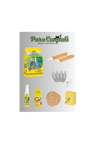 Purecanpati Muhabbet Kuş Yem Vitamin ve Bakım Seti