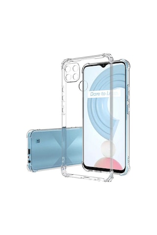 Mobilteam Realme C25y Kılıf 2mm Anti Shock Silikon - Renksiz Renksiz