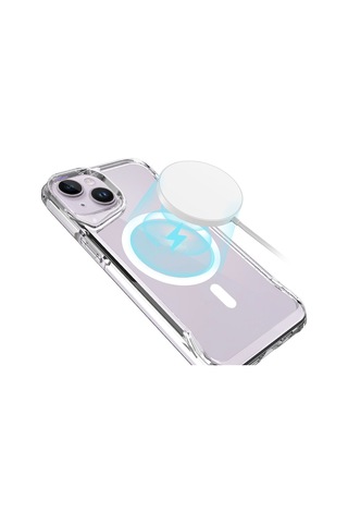 Zeyline Apple Uyumlu iPhone 14 Plus Zore Magsafe Şarj Özellikli T-max Magsafe Kapak-renksiz