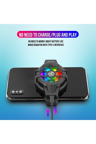 Reedark "hxsj P10 Taşınabilir Soğutucu - Hızlı Isı Dağıtım, Geniş Uyumluluk, Renkli Led Aydınlatma"