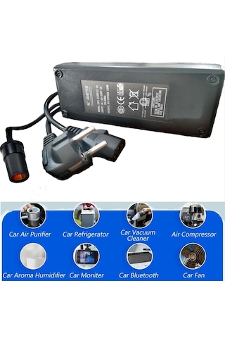 Iceco Oto Buzdolabı İçin Çakmak Adaptörü Araç Çakmaklık Çevirici Ev,ofis Tipi Çevirici Adaptör120w/10a/12volt