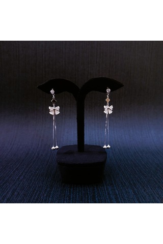 925 Ayar Sallanır Tasarımlı Kelebek Model Kadın Gümüş Küpe -sade Ve Şık Gümüş