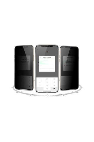Ariatech Apple Uyumlu iPhone 12 Davin 5d Privacy Cam Ekran Koruyucu