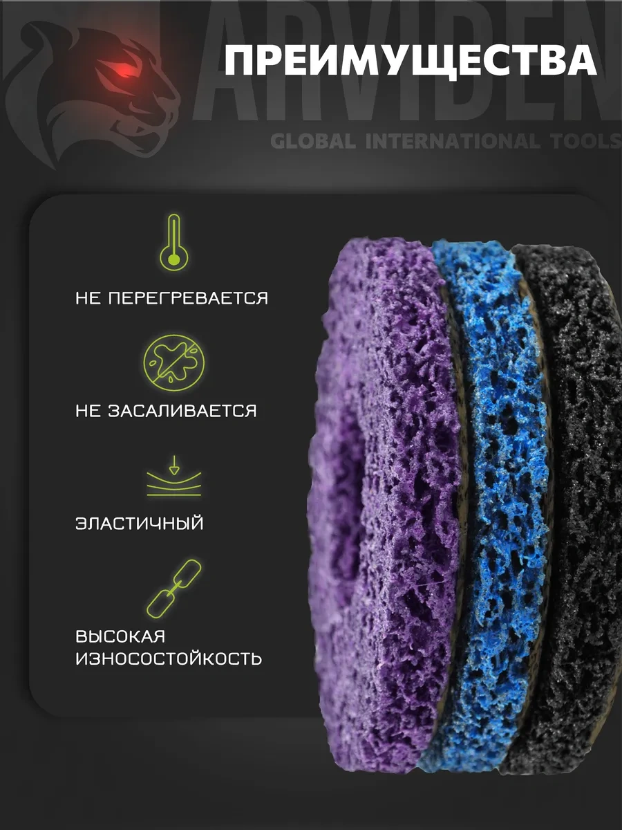Arvıden Corallo Disk Yumuşak 125mm Kese Taşlama İçin Kesme Ucu 296240242