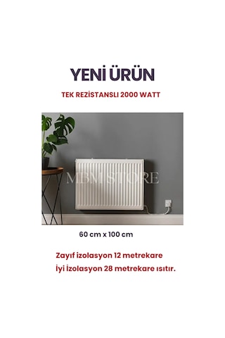 Elektrikli Soba Isıtıcı Lcd Ekranlı ,programlanabilir Yağlı Petek Isıtıcı Radyatör 60x100 Cm 2000 Watt Yeni
