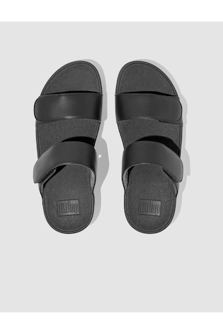 Fitflop Lulu Adjustable Fv6 Hakiki Deri Siyah Kadın Terlik Siyah