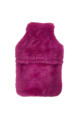 Sıcak Su Torbası Peluş Kalpli,koyu Pembe Termofor 27x17x2cm 1 Litre Pembe