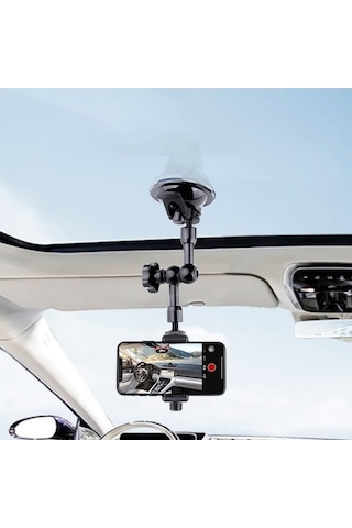 Wondernest 37cm Tekli Vantuzlu Eklemli Sürtünmeli Sihirli Kol Telefon Kelepçesi Siyah Çok Renkli