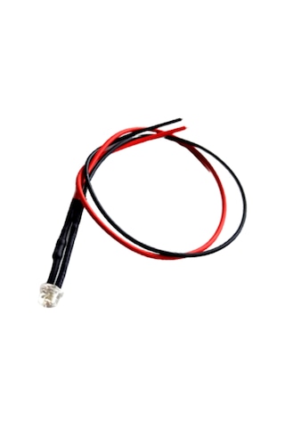 12V Mantar LED Kablolu 5 Adet 4.8mm Kırmızı Şeffaf - 20 Cm 12V Mantar LED Kablolu 5 Adet 4.8mm Kırmızı Şeffaf - 20 Cm