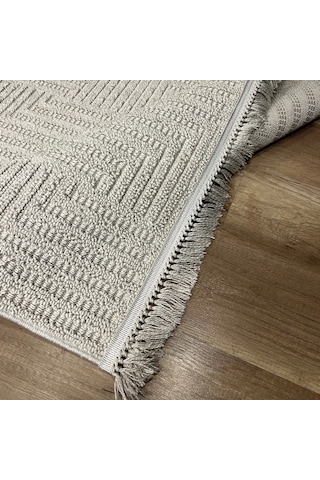 Hoom Rugs Vega S5511a Krem Bej Hav Toz Vermez Hasır Dokuma Modern Makina Halısı Krem