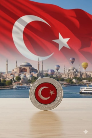 Ay Yıldız El Yapımı Filografi Tablo Türk Bayrağı Motifli Duvar Dekoru 1 Adet